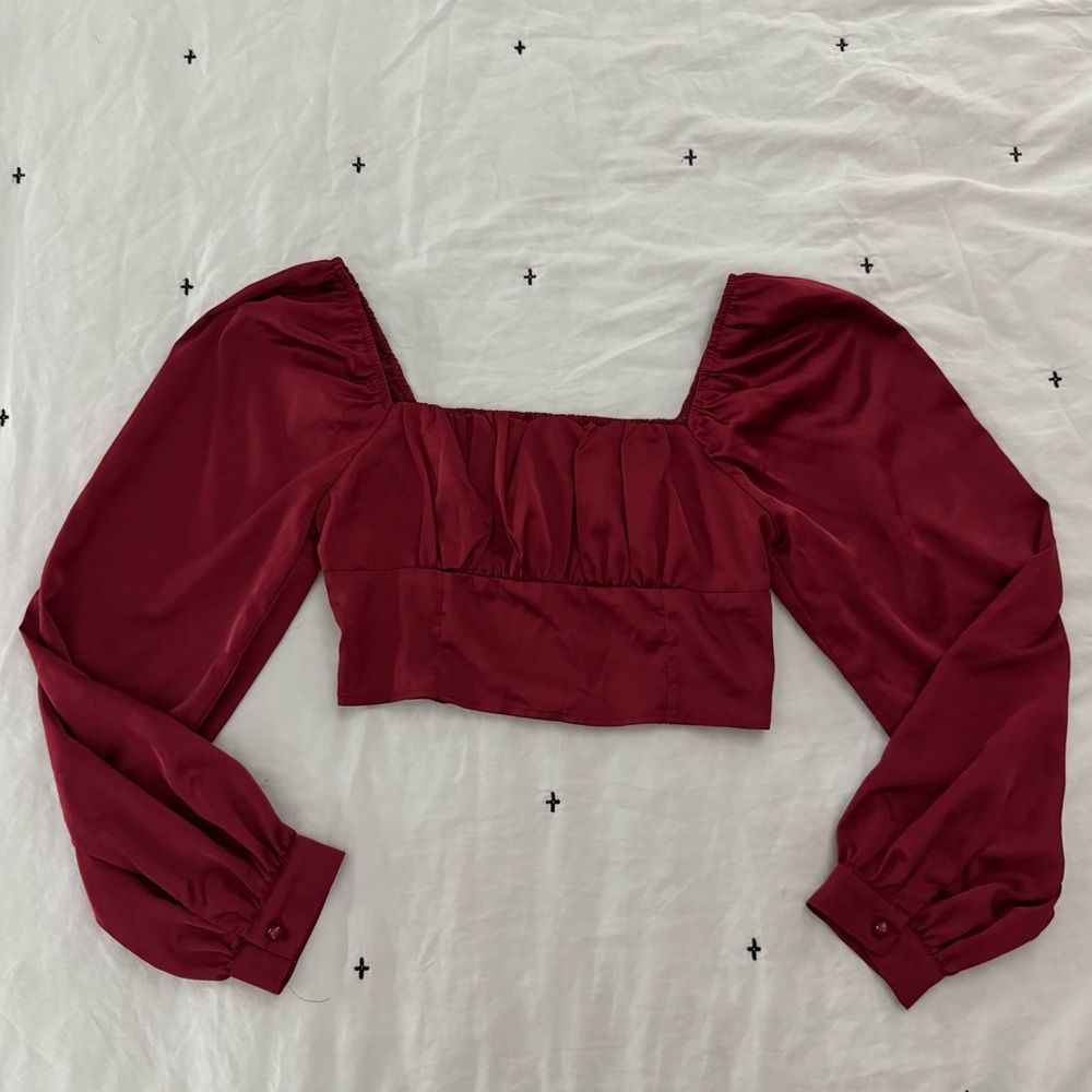 Elegant Burgundy Women's Top